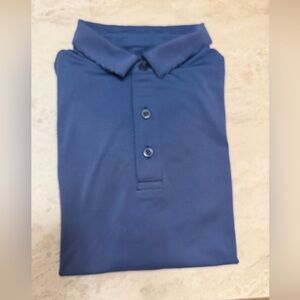 Callaway Opti-Dri Blue Stripe Golf Polo Shirt Size Large Stretchy Fabric